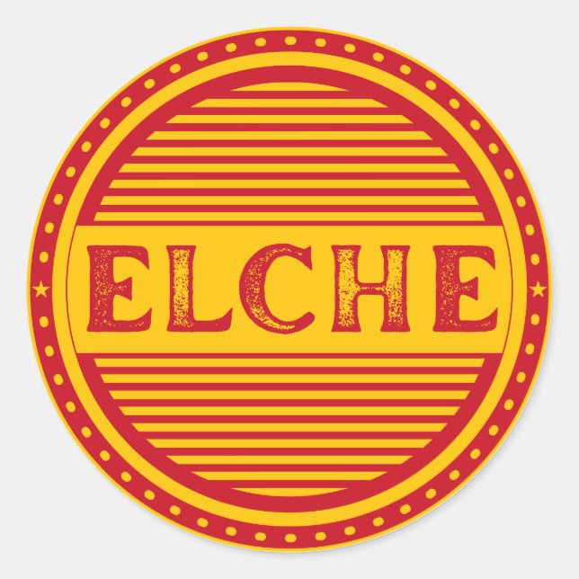 Elche City Pride Emblem – Spanische Identität Runder Aufkleber (Vorderseite)