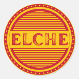 Elche City Pride Emblem – Spanish Identity Runder Aufkleber