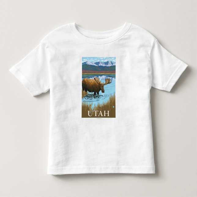Elche DrinkingUtah Kleinkind T-shirt (Vorderseite)
