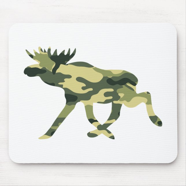 Elche/Elche Woodland Camouflage / Camouflage Mousepad (Vorne)