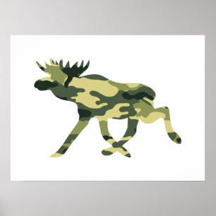 Elche/Elche Woodland Camouflage / Camouflage Poster