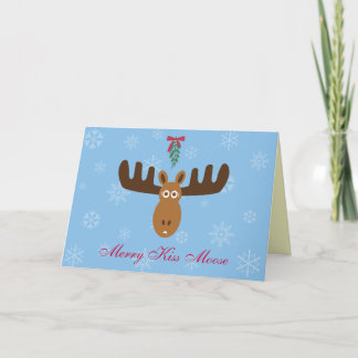 Elche Head_Merry Kuss Moose_Happy Gnu-Jahr! Feiertagskarte
