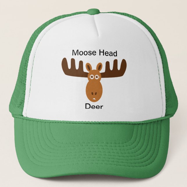 Elche Head_Moose Hauptrotwild Truckerkappe (Vorderseite)