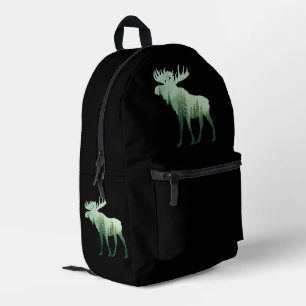 Elche Hirsche und Wald Natur Bedruckter Rucksack