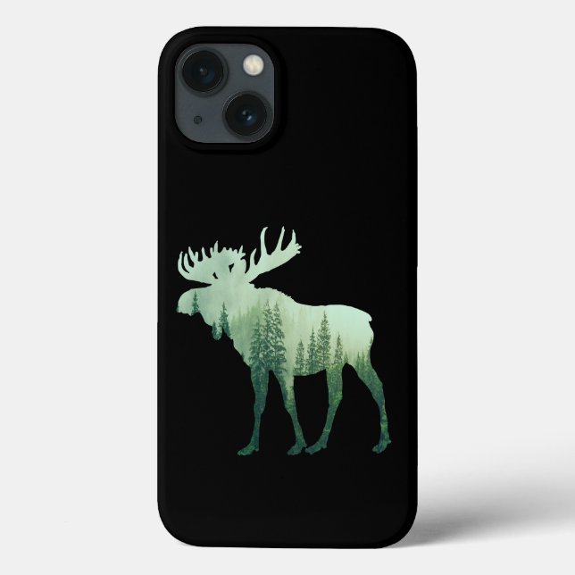 Elche Hirsche und Wald Natur Case-Mate iPhone Hülle (Rückseite)