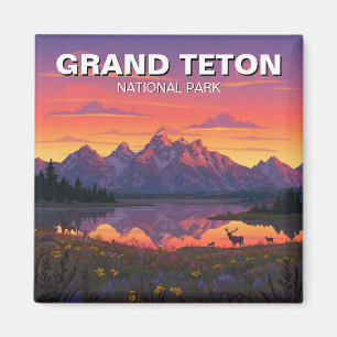 Elche im Grand Teton Nationalpark Magnet