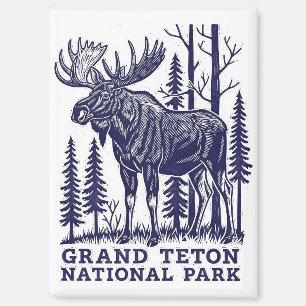 Elche im Grand Teton Nationalpark Magnet