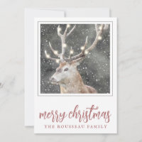 Elche im Winter Snow-Urlaubskarte