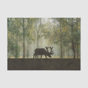 Elche in der Waldillustration Seidenpapier
