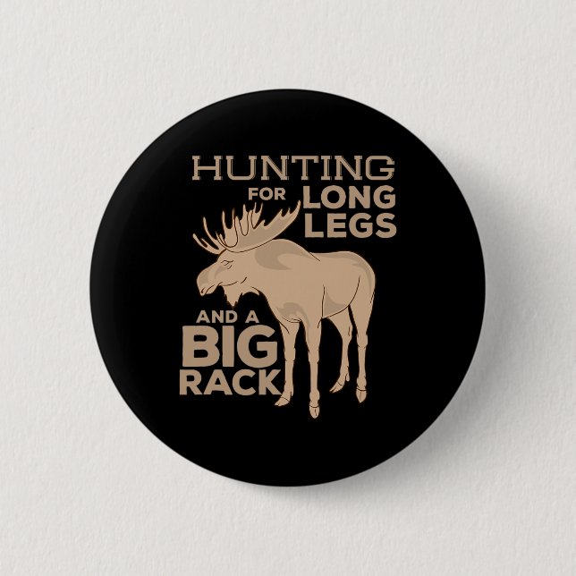 Elche Jagd Big Rack Bull Jäger Jäger Saison T S Button (Vorderseite)