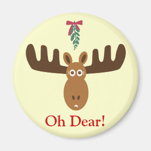 Elche Kopf_Mooseltoe_Oh Liebe! Feiertagsmagnet Magnet