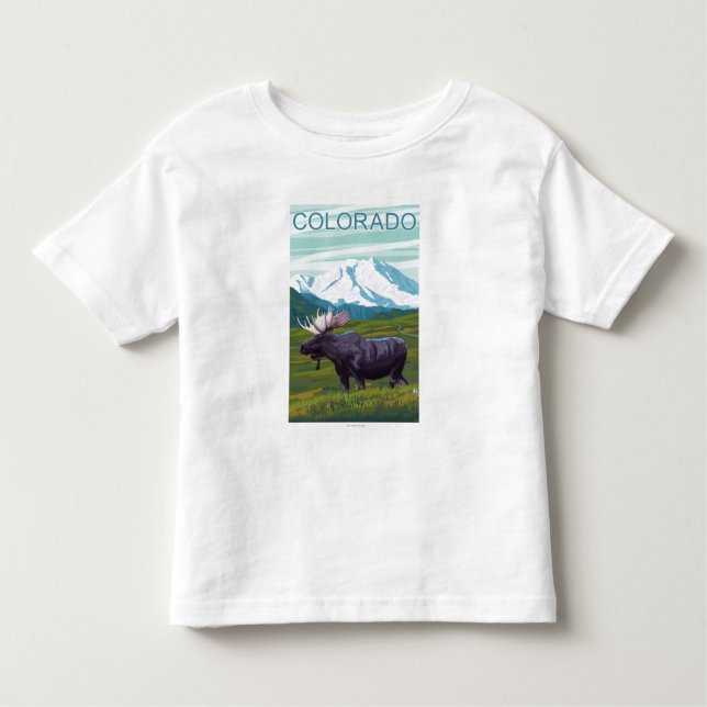 Elche mit MountainColorado Kleinkind T-shirt (Vorderseite)