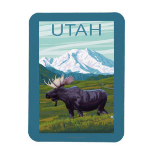 Elche mit MountainUtah Magnet