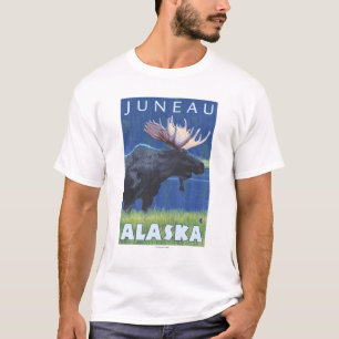 Elche nachts - Juneau, Alaska T-Shirt