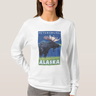 Elche nachts - Petersburg, Alaska T-Shirt