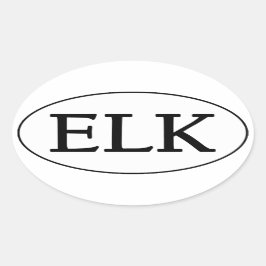 ELCHE Oval-Logo Ovaler Aufkleber