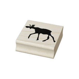 Elche Silhouette Briefmarke Gummistempel