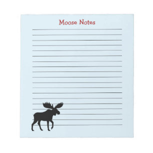 Elche Silhouette Naturschutzgebiet Notizblock