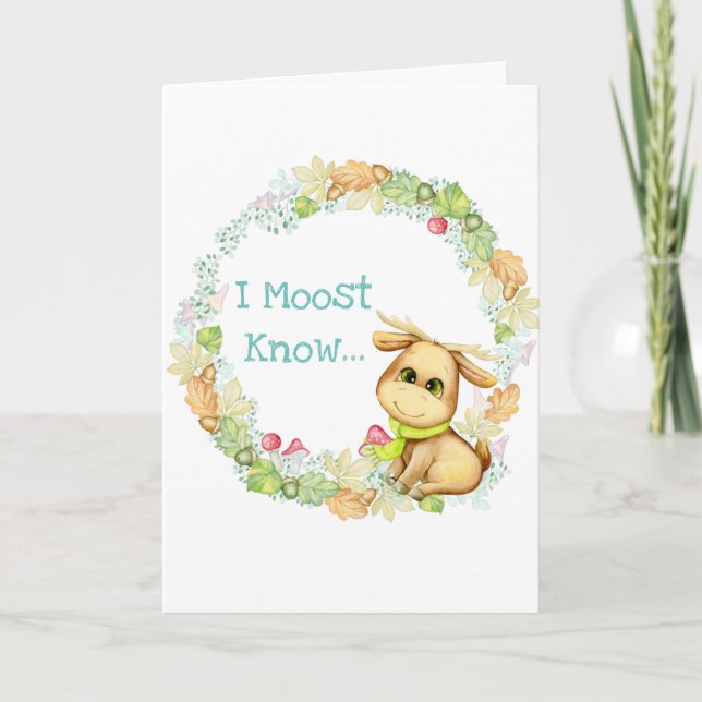 Elche Valentinstag Holiday Card Feiertagskarte (Vorderseite)