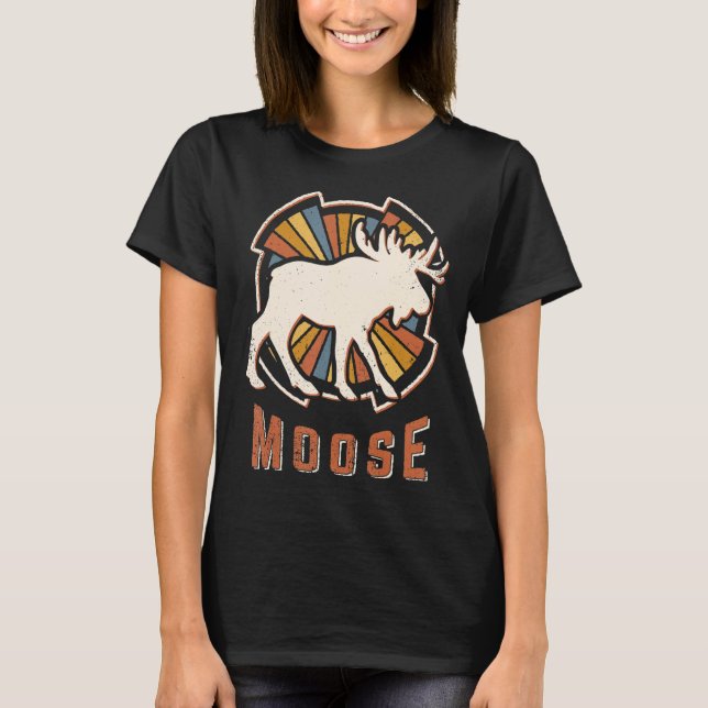 Elche Vintage Retro-Liebe T-Shirt (Vorderseite)
