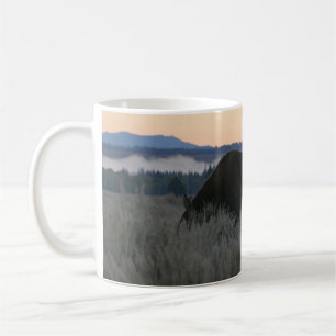 Elche weiden bei Sonnenaufgang am Grand Teton Kaffeetasse