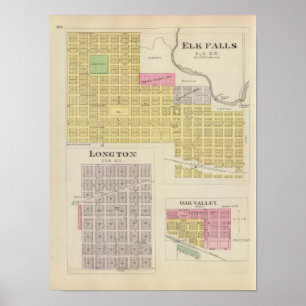 Elchfälle, Longton, Oak Valley, Kansas Poster