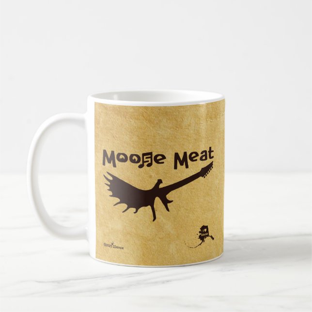 Elchfleisch Rockband Kaffeetasse (Links)