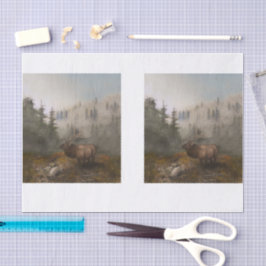 Elchgemälde DBL Seidenpapier