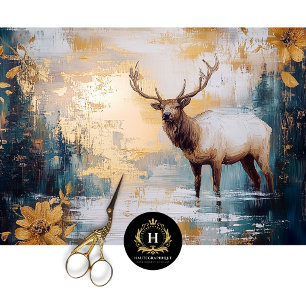 Elchhirsch Estes Park Colorado Reise Decoupage Seidenpapier