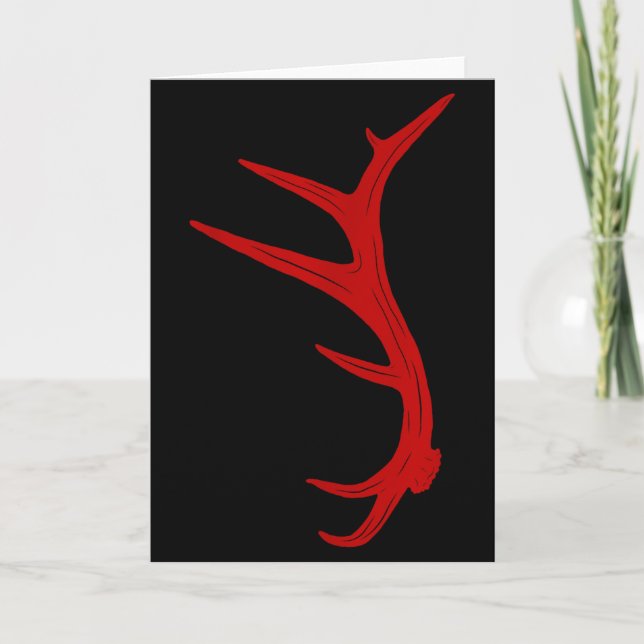 Elchjagd Bull Geweih Shed  Karte (Vorderseite)