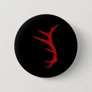 Elchjagd Bullengeweih abgeworfen  Button