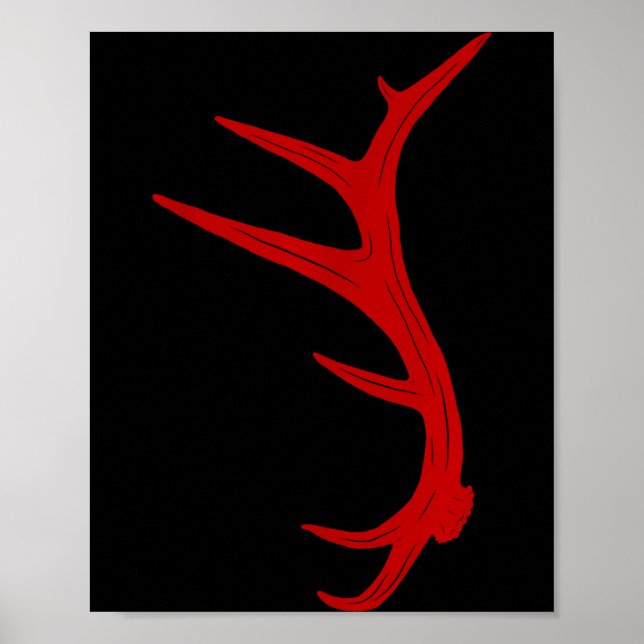 Elchjagd Bullengeweih abgeworfen  Poster (Vorne)