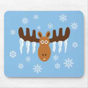 Elchkopf_Eiszapfen Geweih Mousepad