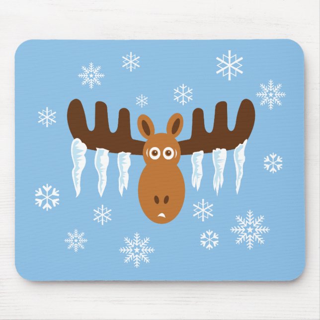 Elchkopf_Eiszapfen Geweih Mousepad (Vorne)