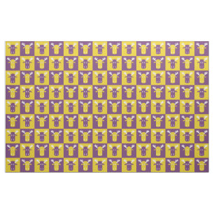 Elchkopf Pop Art individuelles Stoffdesign Stoff