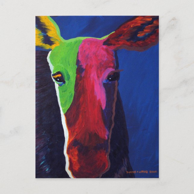 Elchpostkarte Postkarte (Vorderseite)