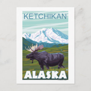 Elchszene - Ketchikan, Alaska Postkarte