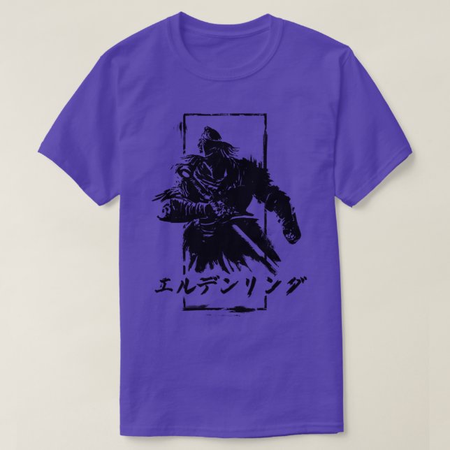 Elden Ring Japanischer Tinte die verwünscht T-Shirt (Design vorne)