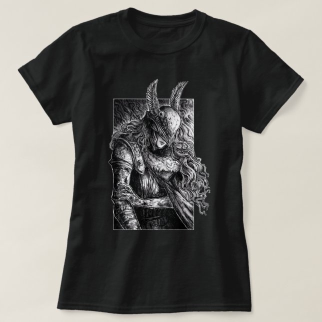 Elden Ring Malenia Blade Miquella Sketch Essent T-Shirt (Design vorne)