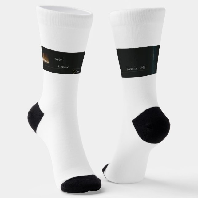 Elden Ring, Try Verlassen, Try Right, Message Sock Socken (Gewinkelt)