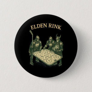 Elden Rink Lustiger Hockey-Ritter Parodie Fantasy  Button