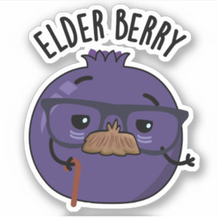 Elder berry Funny Berry Pun Aufkleber