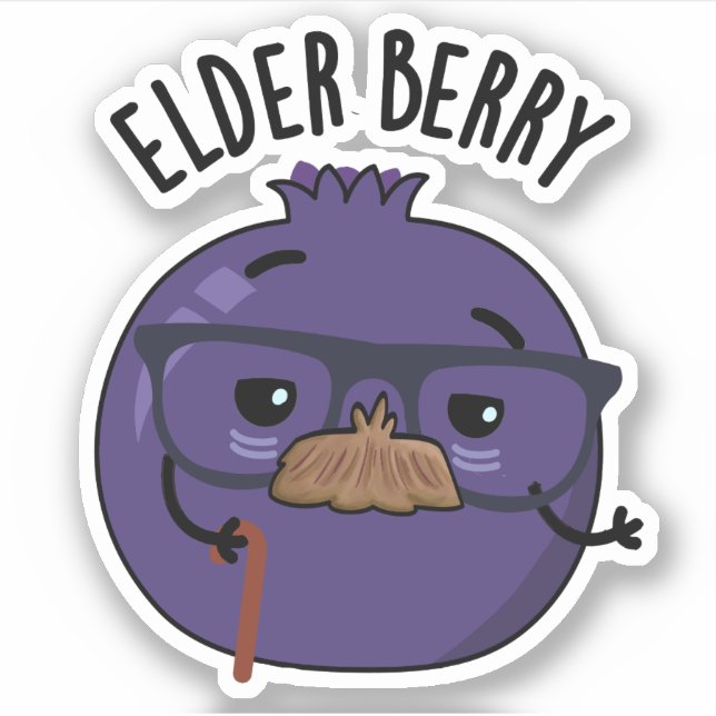 Elder berry Funny Berry Pun Aufkleber (Vorderseite)