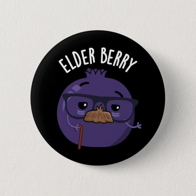 Elder berry Funny Berry Pun Button (Vorderseite)