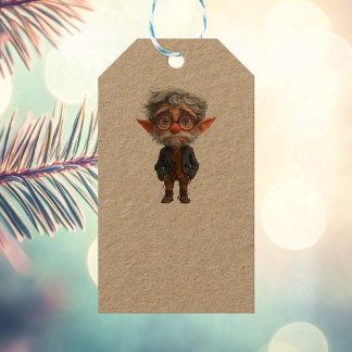 Elder Christmas Elf Kraft Gift Tags Geschenkanhänger