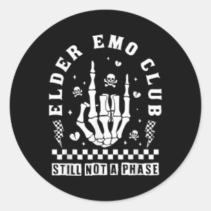 Elder Emo Club Immer noch nicht eine Phase Skelett Runder Aufkleber