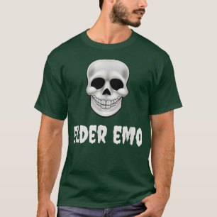 Elder Emo Funny Goth und Gothic Skeleton Halloween T-Shirt