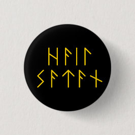Elder Futhark Hail Satan Button
