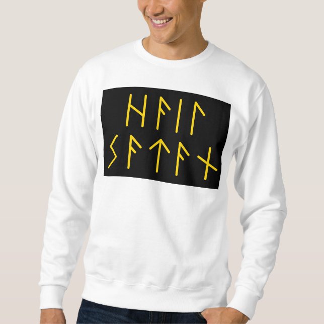 Elder Futhark Hail Satan Sweatshirt (Vorderseite)
