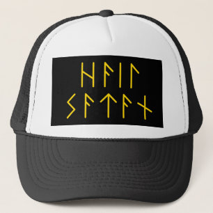 Elder Futhark Hail Satan Truckerkappe